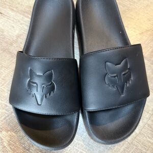Fox Black Slide Sandals